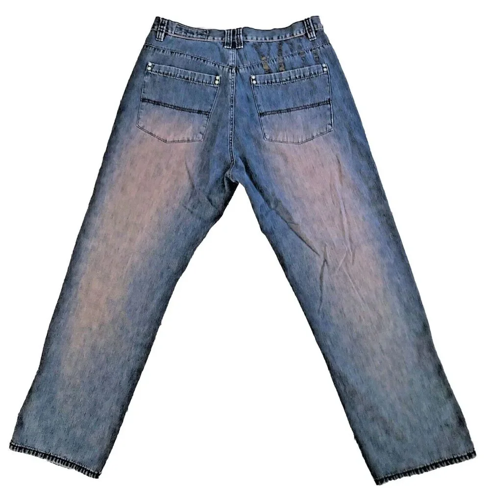 VTG Phat Farm Baggy Jeans Mens Size 36x32 Wide Leg Streetwear Skater Grunge